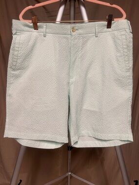 Peter Millar golf Seersucker Shorts - seafoam green 36